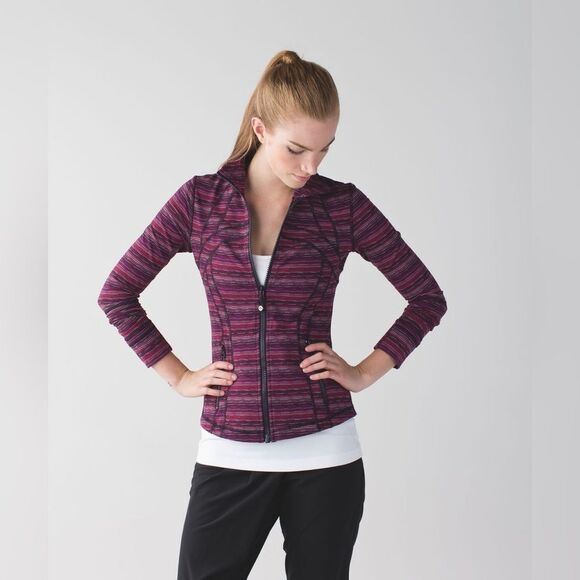 Lululemon ATHLETICA Define Space Dye Twist Regal Plum Alarming zip JACKET SZ 4 - Picture 1 of 9